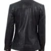 Women Biker Leather Black Jacket
