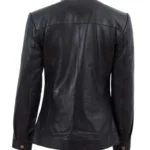 Women Biker Leather Black Jacket