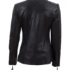 Black Cafe Racer Leather Jacket