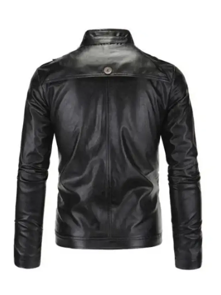 Women Motorcycle Leather Black Jacket