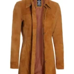 Women's Light Brown Real Suede Coat
