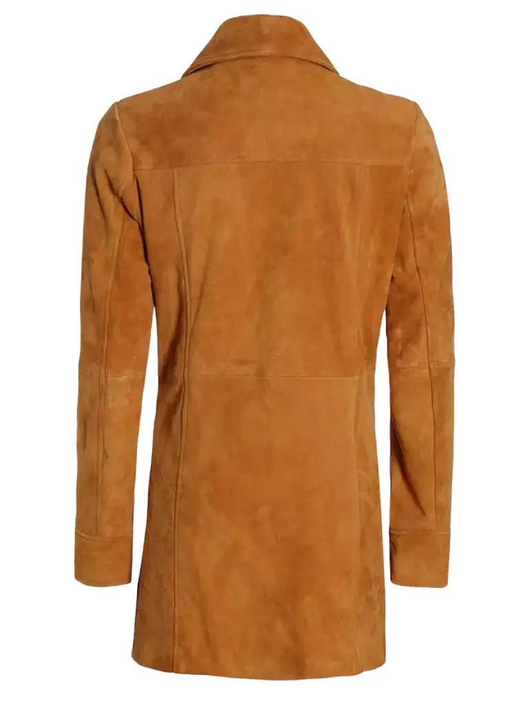 Women's Light Brown Real Suede Coat