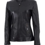 Cafe Racer Black Leather Jacket