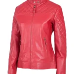 Cafe Racer Red Leather Jacket