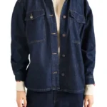 womens plain color denim jacket