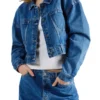 womens seasoned denim jacket