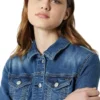 women front blue denim jacket
