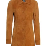 Women's Light Brown Real Suede Coat