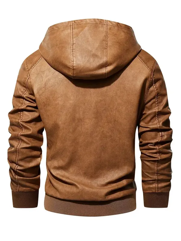 Antioch-Mens-Brown-Hooded-Leather-Jacket-Back.