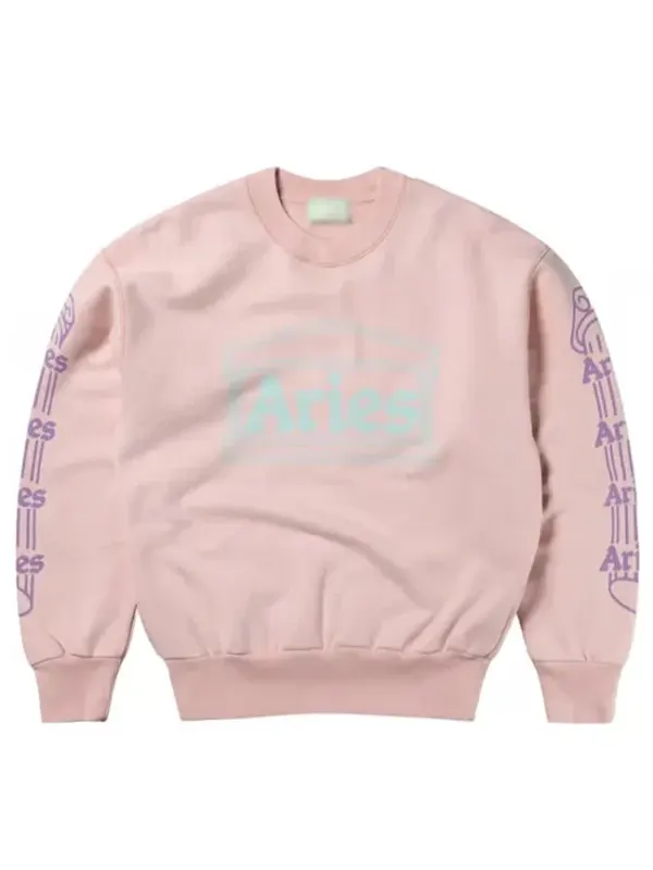 Aries-Column-pink-Sweatshirt