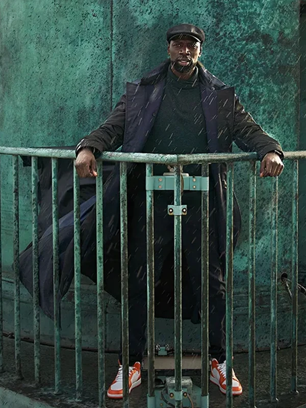 Assane-Lupin-S03-Omar-Sy-Black-and-Blue-Trench-Coat