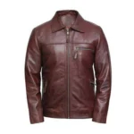 Brown Distressed Biker Leather Jacket