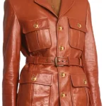 Black Bag Cate Blanchett Brown Leather Jacket