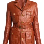 Black Bag Cate Blanchett Leather Brown Jacket