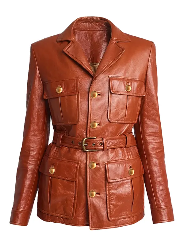 Black Bag Cate Blanchett Leather Brown Jacket