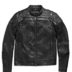 Black-Leather-Biker-Jacket-Motorcycle-Vents-Cafe-Racer-Jacket