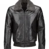Brown-Shearling-Collar-Vegetable-Tanned-Leather-Jacket