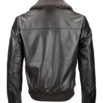 Brown-Shearling-Collar-Vegetable-Tanned-Leather-Jacket-Back