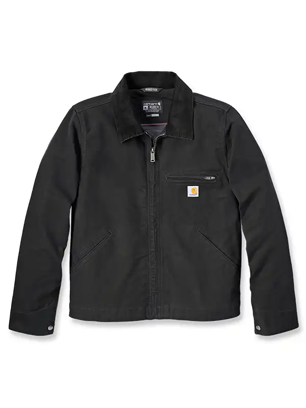 Carhartt-Relaxed-Fit-Rugged-Flex-Detroit-Black-Jacket