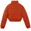 Casual-Style-Cropped-Orange-Puffer-Jacket-Back
