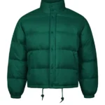 Casual-Style-Dark-Green-Puffer-Jacket