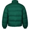 Casual-Style-Dark-Green-Puffer-Jacket-Back