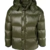 Casual-Style-Green-Puffer-Jacket-with-Hood
