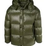 Casual-Style-Green-Puffer-Jacket-with-Hood