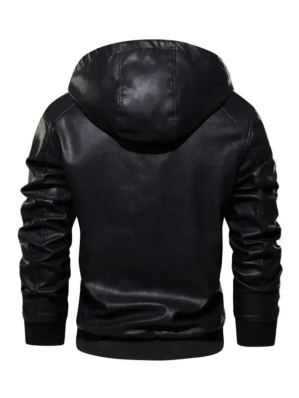 Claremont-Mens-Black-Hooded-Leather-Jacket-Back.