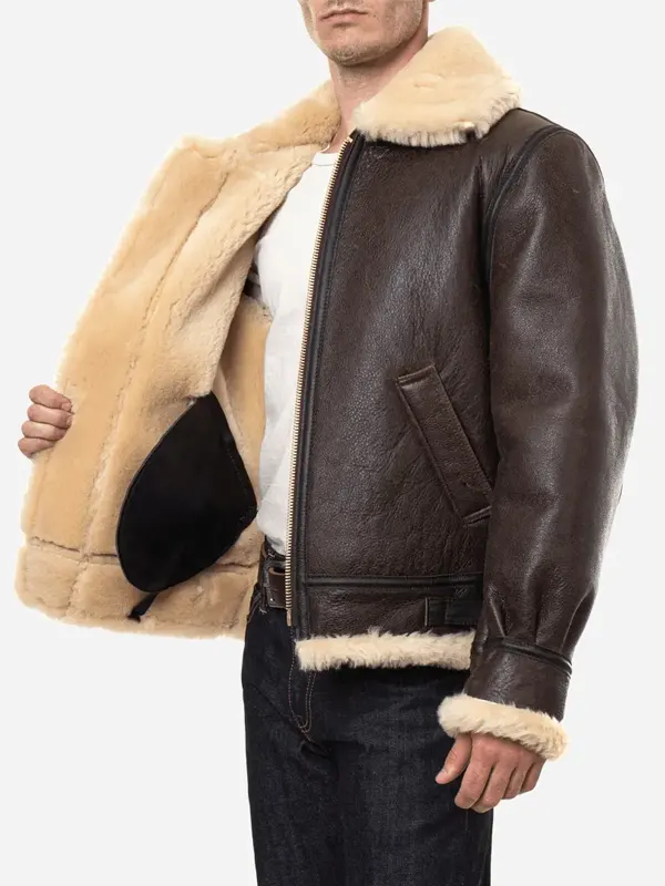 Classic-Brown-Sheepskin-B3-Bomber-Jacket
