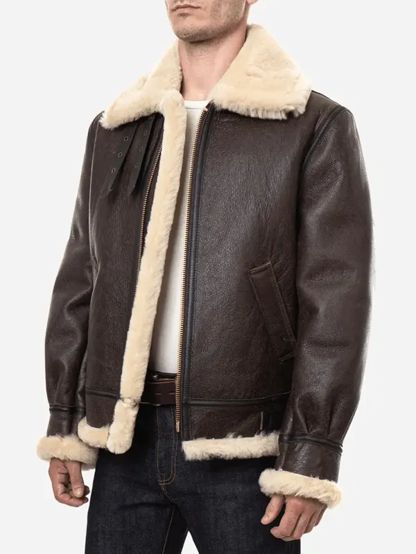Classic-Brown-Sheepskin-B3-Bomber-Shearling-Jacket