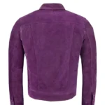 Classic-Real-Suede-Leather-Purple-Trucker-Jacket-Back