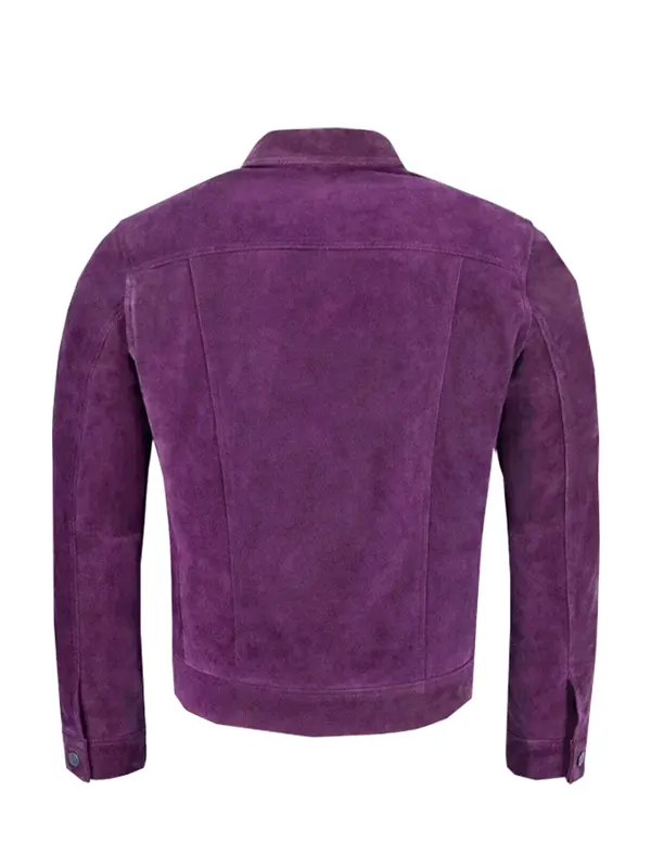 Classic-Real-Suede-Leather-Purple-Trucker-Jacket-Back