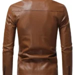 Classic-Slim-Fit-Brown-Leather-Jacket-Men-Back