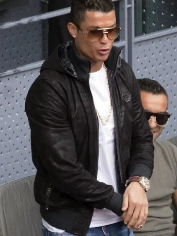 Cristiano-Ronaldo-Leather-black-Bomber-Jacket