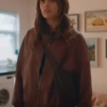 Daddy-Issues-Aimee-Lou-Wood-Bomber-Leather-Jacket