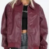 Daddy-Issues-Aimee-Lou-Wood-Leather-Bomber-Jacket