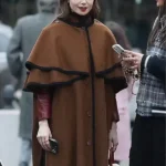 Emily-In-Paris-S04-Emily-Cooper-Brown-Wool-Trench-Coat