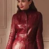 Emily-in-Paris-S04-Lily-Collins-Burgundy-Leather-Jacket.