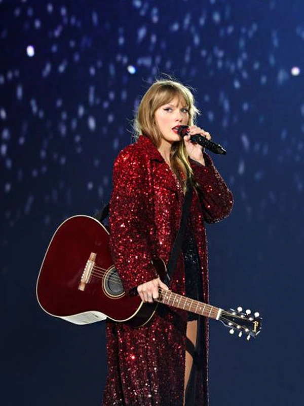 Eras-Tour-Amsterdam-Taylor-Swift-Sequin-Red-Coat