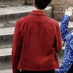 Eugenio-Franceschini-Emily-in-Paris-Marcello-red-Suede-leather-Jacket.