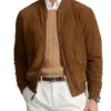 Evil-Season-4-David-Acosta-Brown-Suede-Bomber-Jacket