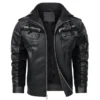 Fred-Mens-Hooded-Black-Leather-Jacket.
