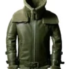 Jayvion-Mens-Green-RAF-Bomber-Shearling-Jacket.