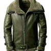 Jayvion-Mens-Green-RAF-Bomber-Shearling-Leather-Jacket.