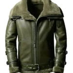 Jayvion-Mens-Green-RAF-Bomber-Shearling-Leather-Jacket.