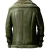 Jayvion-Mens-Green-RAF-Bomber-Shearling-Leather-Jacket-Back.