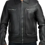 John-Black-Leather-Biker-Jacket