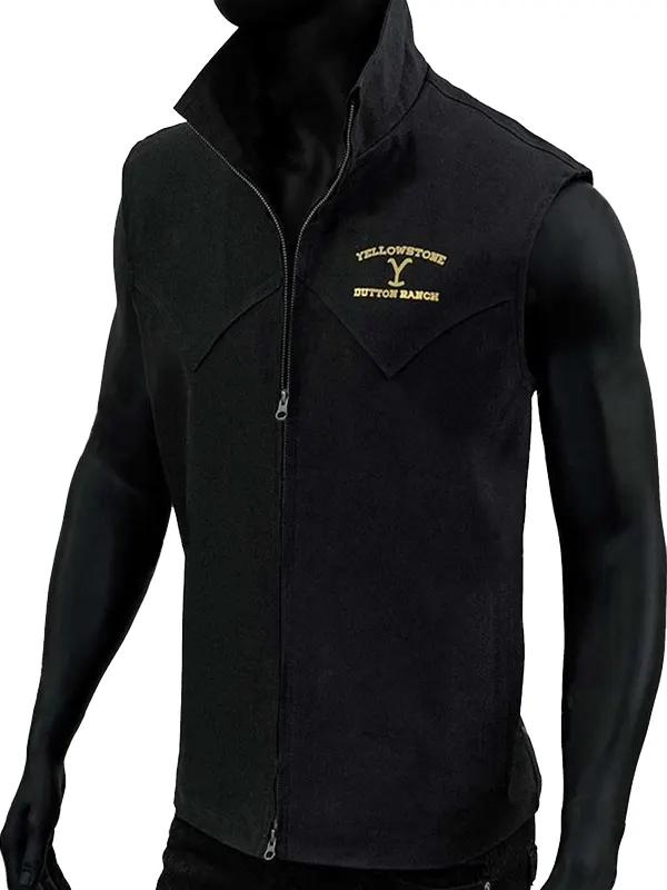 John-Dutton-Yellowstone-Black-Cotton-Vest-side