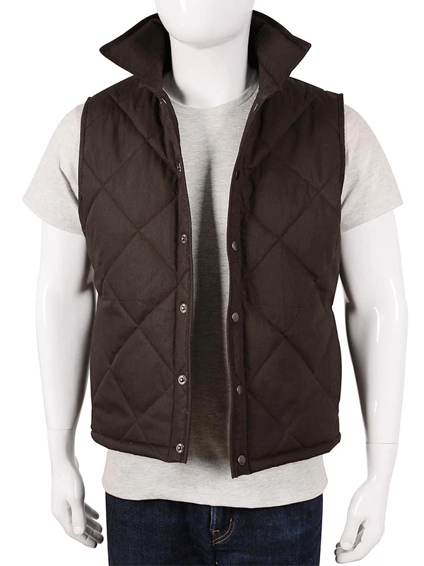 John-Dutton-Yellowstone-Brown-Quilted-Vest